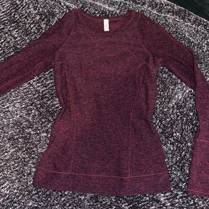 Lululemon Burgundy Swiftly Tech Long Sleeve Top (4)